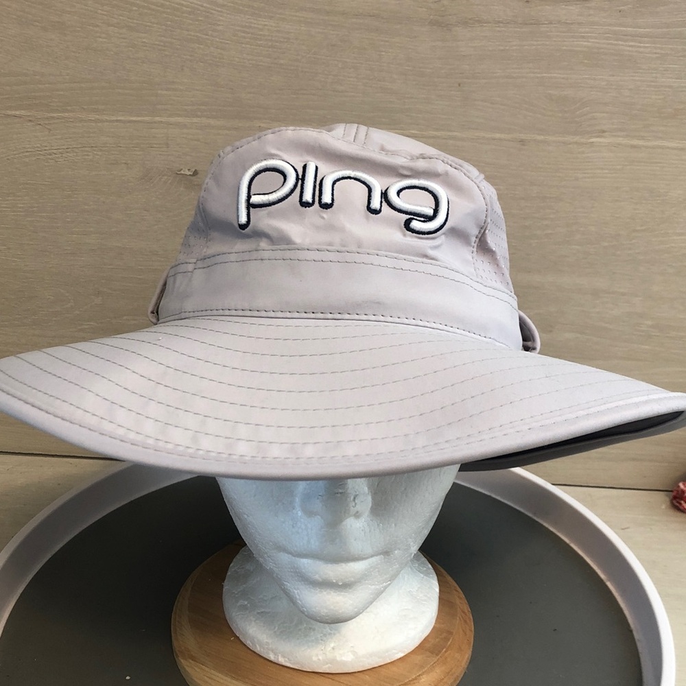 PING Ladies Boonie Hat with a wide brim, 3D embroidery & ponytail opening NEW